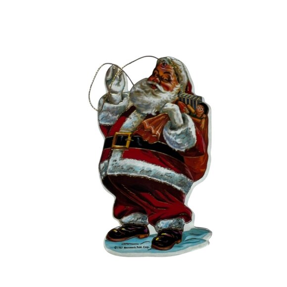 Vintage Merrimack Publishing Corp 1987 Santa Claus Christmas Ornaments Set Of 4 - Picture 4 of 4